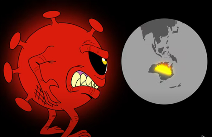 Il 2020 della pandemia raccontato in un cartoon